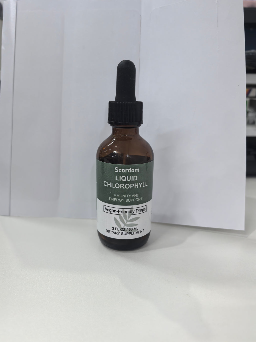 Scordom Chlorophyll Liquid Drops, Immunity and Energy Support, Liquid Nutritional Supplement, Vegan-Friendly Drop