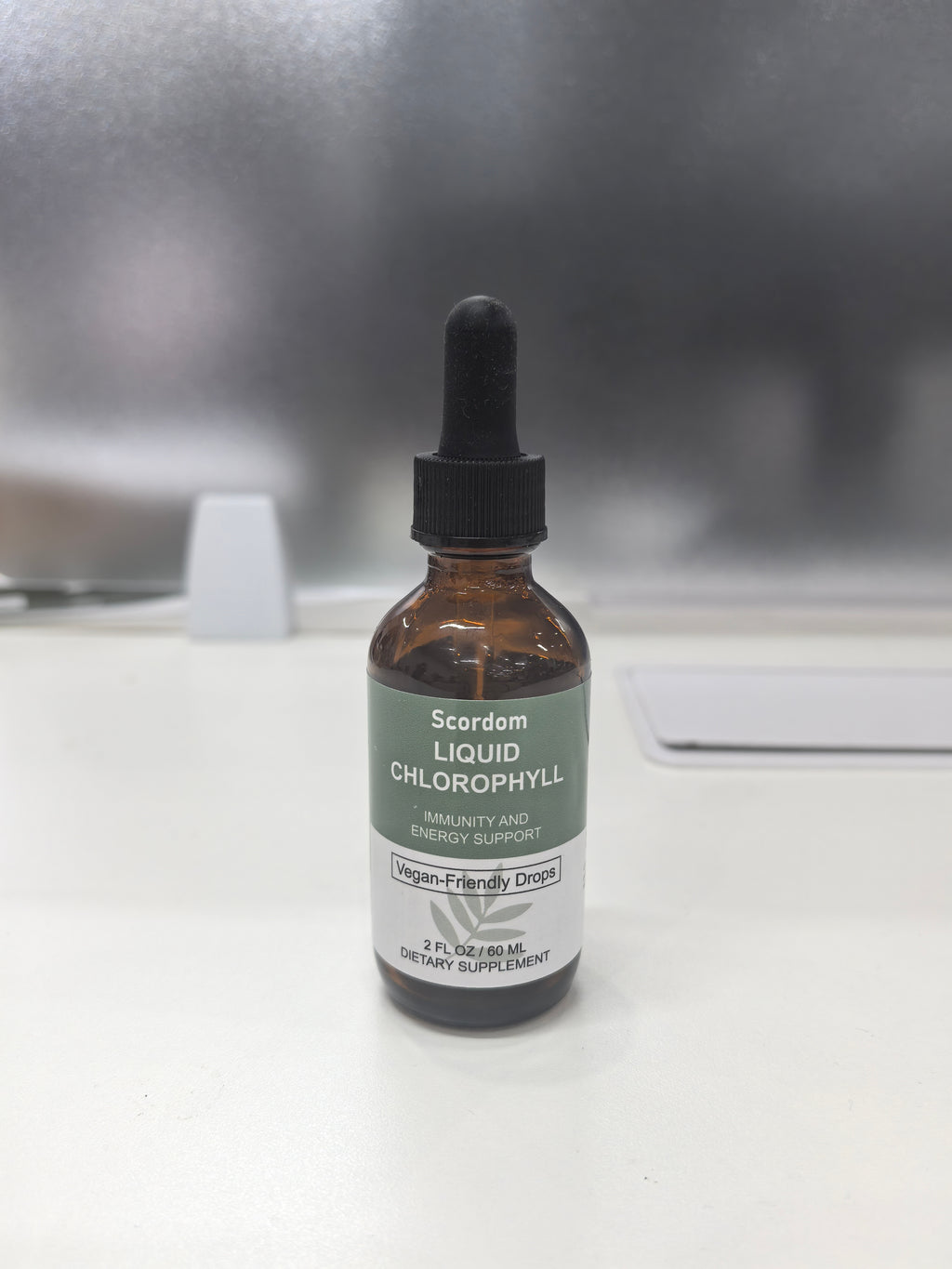 Scordom Chlorophyll Liquid Drops, Immunity and Energy Support, Liquid Nutritional Supplement, Vegan-Friendly Drop